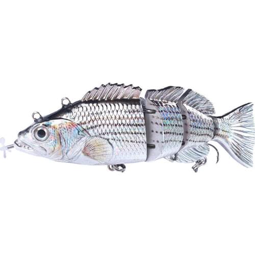 Robotic Swimming Lure Multi-Section Electric Hard Bait USB Rechargeable 14cm 53g for Fishing FK88