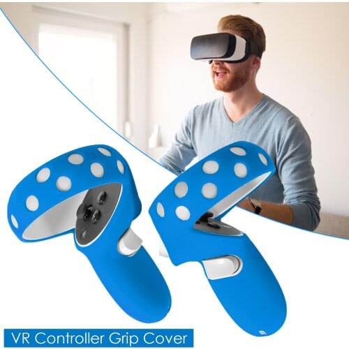 Silicone VR Headset Controller Grip Cover For Oculus Quest 2 Anti-throw Full Protection Touch Controller Protector Accessories