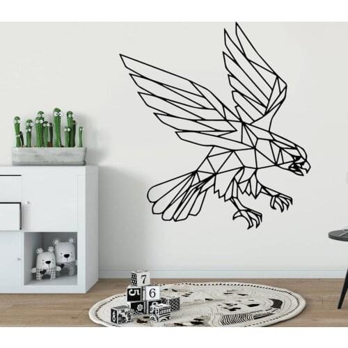 Geometry Eagle Animals Wall Sticker For Kids Room Decoration Furniture Stickers Vinyl Wall Removable DK-21