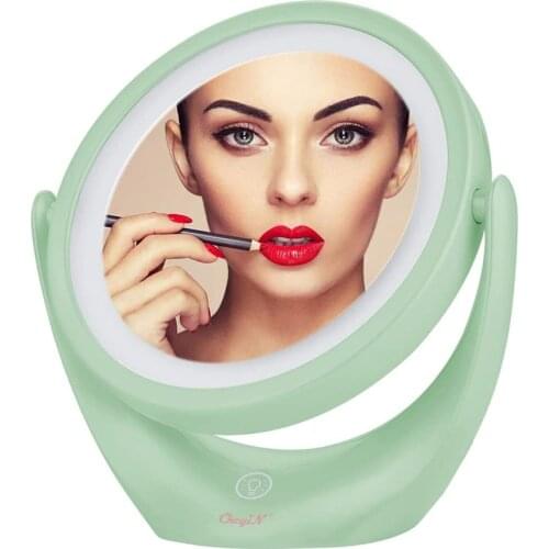 USB 1X 5X Makeup Mirror Double-Sided Magnifying Vanity Mirror LED Magnification Cosmetic Mirror 360 Degree Swivel Touch Control