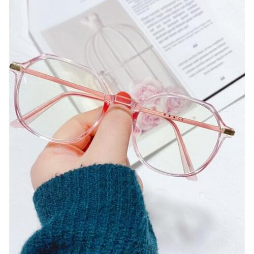 Pink Spectacle Frame Square Glasses Frame Clear Lens Myopia Nerd Anti-blue Light Glasses Fake Designer Eyeglasses Frames Women