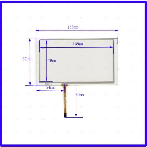 ZhiYuSun XWT529 155*87mm 4 lines resistive touch panel for Car DVD Industrial control XWT 529 155*87