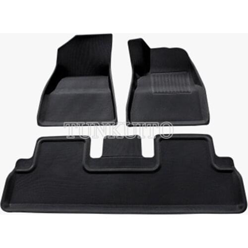 1* Accessories Special Fully Surrounded Carpet For Tesla Model 3 2017-2020 Car Waterproof Non-Slip Floor Mat TPE XPE Modified