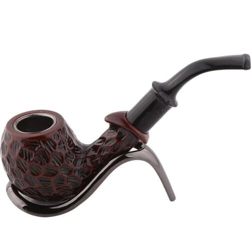 1Pcs New Bent Resin Smoking Pipe Traditional Style Vintage Tobacco Cigarette Cigar Pipe Handmade Can Be Dismantled Smoking Set