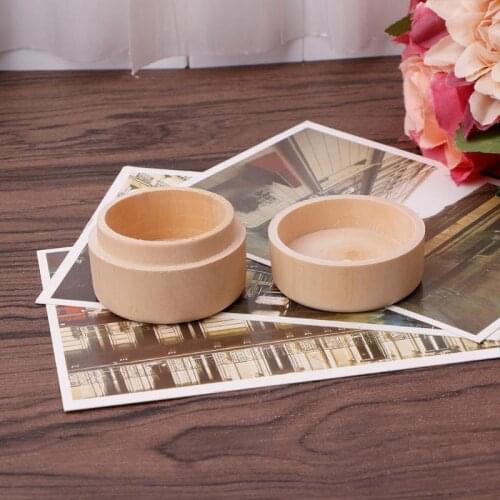300pcs Small Round Wooden Gift Box Wooden Storage Box Ring Box Vintage Jewelry Case Wedding Accessories de3443