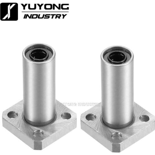4pcs/Lot LMK6LUU/ LMK8LUU/ LMK10LUU/ LMK12LUU type flange linear bearing for 3D printer linear Rod