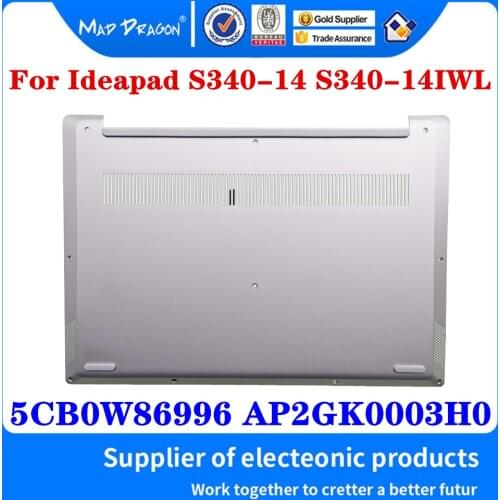 5CB0W86996 AP2GK0003H0 For Lenovo Ideapad S340-14 S340-14IWL Laptop Panel Door Cover Lower Bottom Base Lid Back Shell Silver