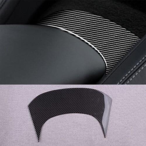 CITALL Car Black Rear Center Trim Sticker Carbon Fiber Fit for Chevrolet Corvette C7 2014 2015 2016 2017 2018 2019