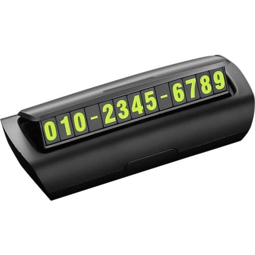 Car Temporary Parking Card Luminous Telephone Number Card Car Parking Temporary Phone Number Plate Auto Interior Accessories