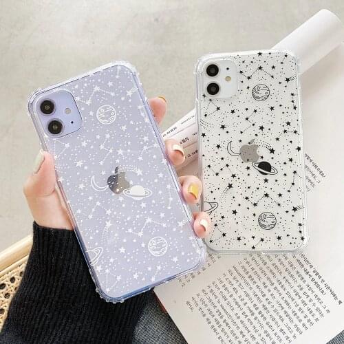Cute Space Planet Stars Phone Case for Xiaomi Note 10 9 9t 9 lite A3 POCO X3 For Redmi Note 8 9 Pro 8t 9s Cover Soft Clear Cases