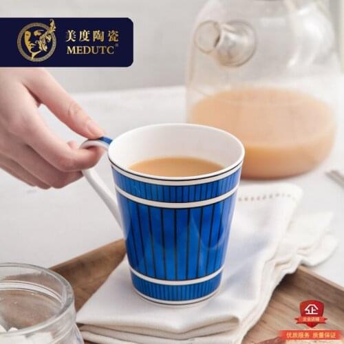 Porcelain coffee mug tea cup bone china the god horses design outline in gold ceramic tea cup cafe mug milk cup the right mugs