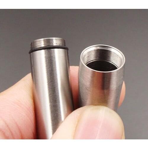 Pocket Travel Pocket Toothpick Holder Waterproof Stainless Steel Pill Case Box Container With Key Ring Titanium Alloy Toothpicks
