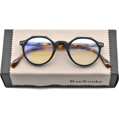 Unisex Anti Blue Rays Computer Glasses Women Vintage Irregular Frame Gaming Glasses Men Anti Eyestrain Light Blocking Eyewear