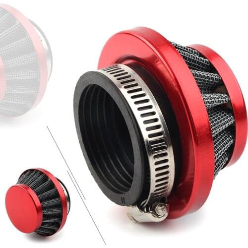 44mm Red Motorcycle Air Filter Cleaner for 47cc 49cc 2 Stroke Mini Dirt Pocket Bike ATV Quad Motorbikes