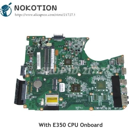 NOKOTION A000080750 DA0BLEMB6E0 MAIN BOARD For Toshiba Satellite L750 L750D L755 Laptop Motherboard E350 CPU Onboard DDR3