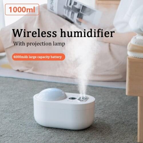 Upgraded 1L Essential Oil Diffusers Aromatherapy Diffuser Cool Mist Projector Humidifier with lamp Waterless Auto Off for Home