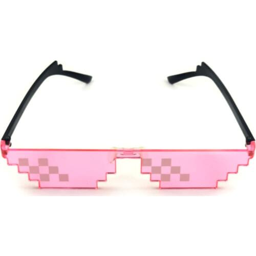 4/8 Bit Thug Life Sunglasses Pixelated Men Women Brand Party Eyeglasses Mosaic UV400 Vintage Eyewear Unisex Gift Toy Glasses
