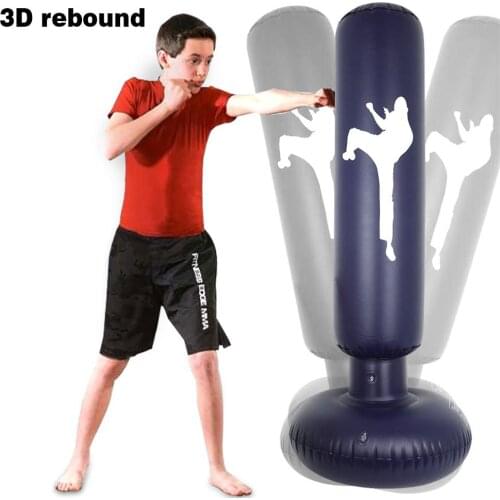 63 Inch Inflatable Punching Bag PVC Kids Adults Boxing Bag Heavy Freestanding Bag For Kickboxing Muay Thai Fitness Equipment