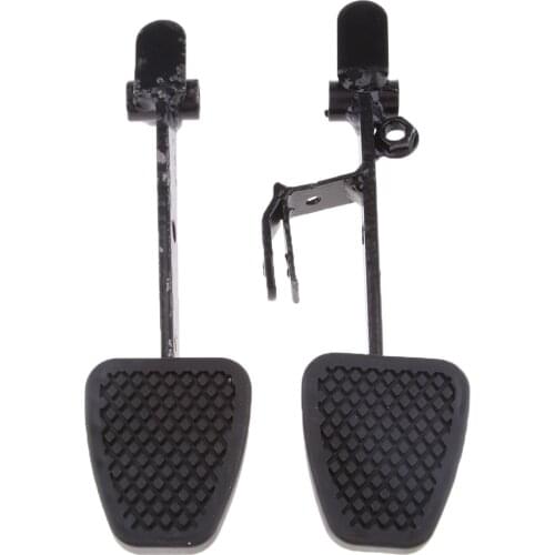 2 Pcs Brake & Throttle Pedals Brake Accelerator Fuel ATV Pedal For Go Kart UTV ATV Quad Non-slip Foot Rest Throttle Brake Pedal