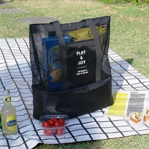 Portable Outdoor Picnic Bags Travel Shoulder Bag Waterproof Double Insulation Lunch Bag Storage For Camping Beach Organizer Bag