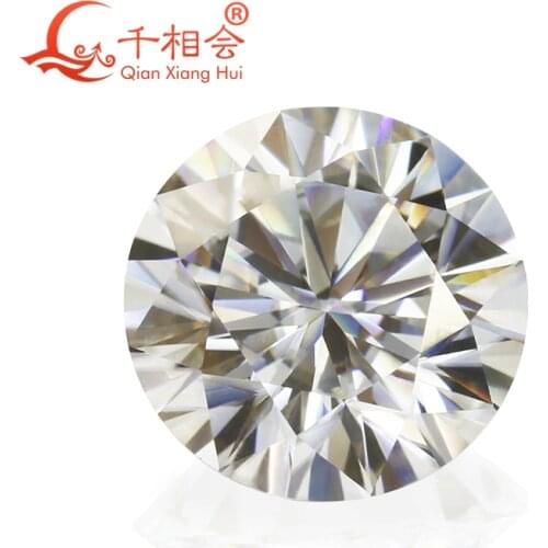 3.75 4.75 5.75 DF GH color white Round Brilliant cut moissanite loose stone