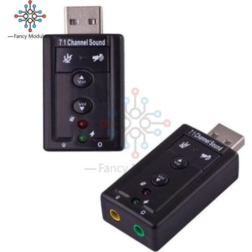Mini External USB 2.0 Sound Card 7.1 Channel 3D Virtual Audio Mic Speaker Adapter Microphone 3.5mm Jack Stereo Headset