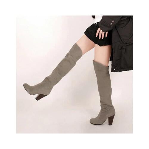 Bottes femmes 2017 winter botines over the knee military botas mujer knee thigh high women zapatos mujer boots shoes 818