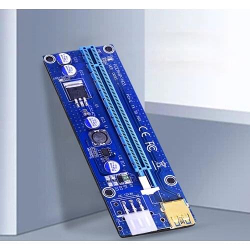 009S PCI-E Plug Play USB3.0 PCI-E 1X to 16X Riser Card Express Extension Cable for Miner
