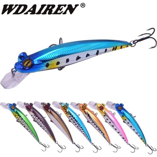 1Pcs Minnow Fishing Lure 9cm 10g 3D Eyes Artificial Hard Bait Carp Jerkbait Crankbait trolling Wobbler Pesca Fishing Tackle