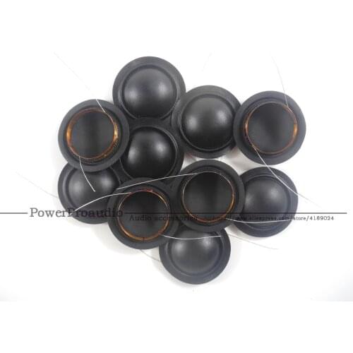 10PCS High Quality 28mm black silk diaphragm dome Tweeters loudspeaker speaker voice coil lead wire both side 8ohm