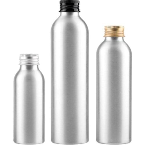 30ml Aluminium metal bottle gold silver black lid screw lid for lotion emulsion essence foundation toner skin care cosmetic pack