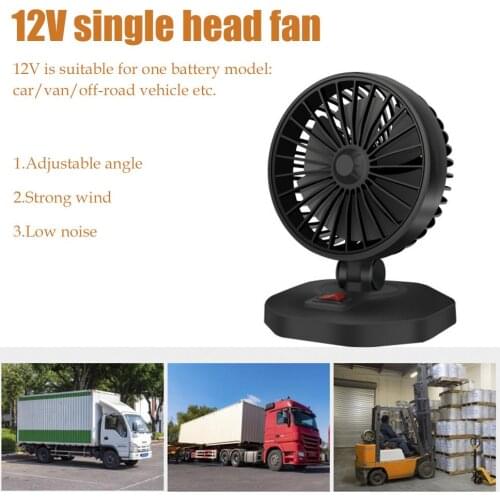 12/24v Car Auto Air Cooling One Head Fan 360 Degree All-Round Adjustable 2 Speed Low Noise Car Auto Cooler Mini Car Accessories