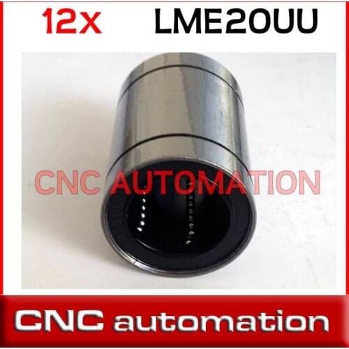 12pcs LME20UU Linear Ball Bearing Bushing Linear Motion Bearing 20x32x45 mm for 20mm rail