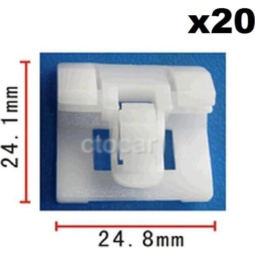 20pcs OEM Glass Window Clamp For Honda 91510-SR3-003 For Civic 92-95 Window Belt Moulding Clip Retainer