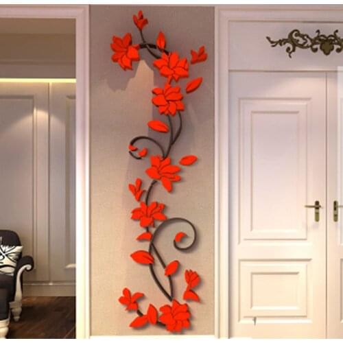3D Decorations Wall Stickers Flower Home Living Room Removable DIY Wall Sticker Decal Mural