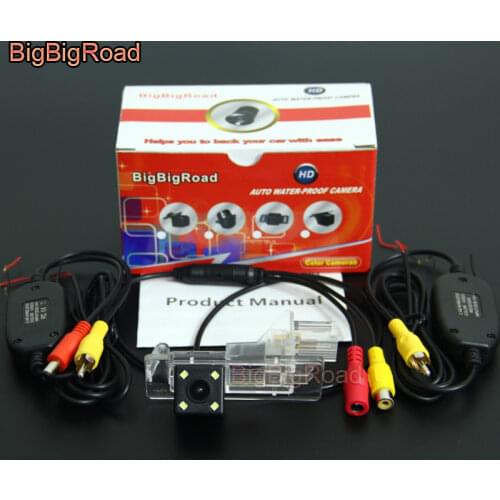 BigBigRoad Car Reverse Camera With 24 Pin Adapter Cable For Renault Captur 2013~2018 Original Screen Compatible Rear View Camera