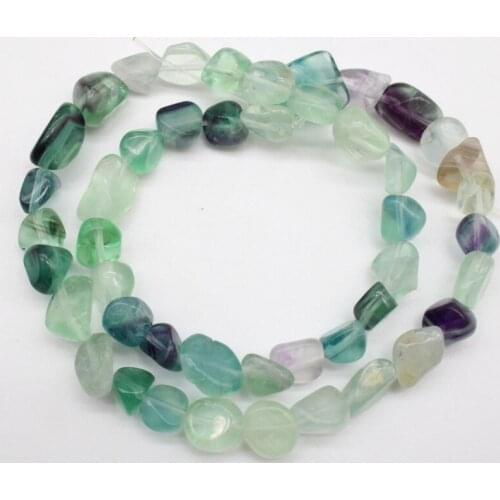 5-8 mm Irregular Straight Hole Natural Fluorite Crystal Stone Beads For Jewelry Making DIY Bracelet Necklace Strand 15
