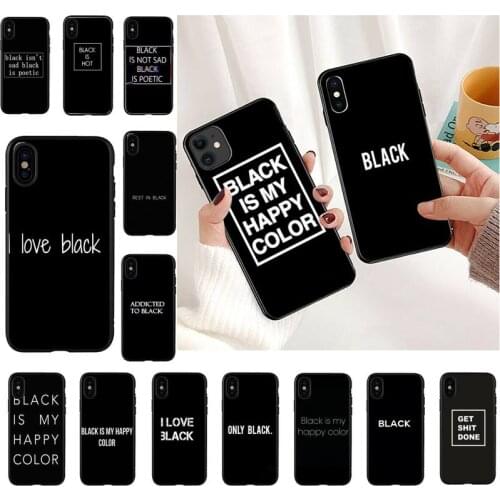 Black is My Happy Color TV Series Skam Phone Case For iPhone 11 8 7 6 6S 7 plus 8 plus X XS MAX 5 5S XR 12 11 Pro max se 2020