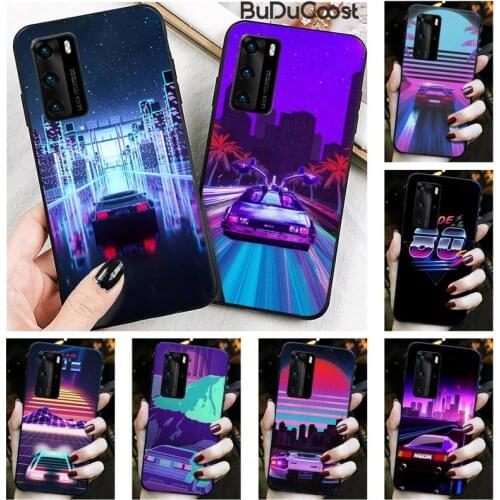 Riccu Vaporwave Retrowave Phone Case for Huawei P30 P20 Mate 20 Pro Lite Smart Y9 prime 2019