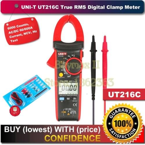 UNI-T UT216C 600A True RMS Digital Clamp Meters Auto Range with Frequency Capacitance Temperature & NCV Test