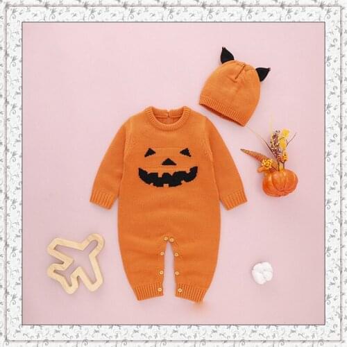 Kids Infant Halloween Sweater 0-24 Months Winter Autumn Baby Boy Girls Pullovers Sweaters Long Sleeve Party Halloween Clothes