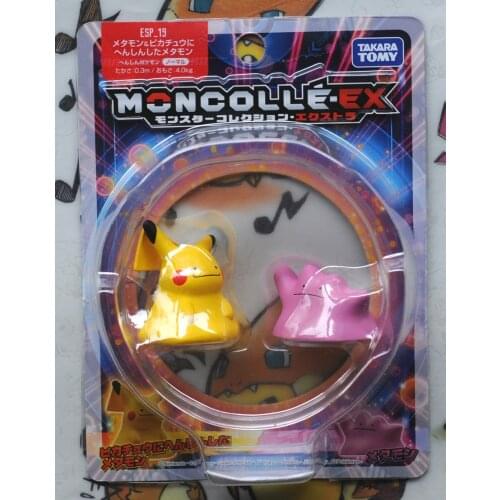 TAKARA TOMY Genuine Pokemon ESP-19 Pikachu Ditto Out-of-print Limited Rare Action Figure Model Toys