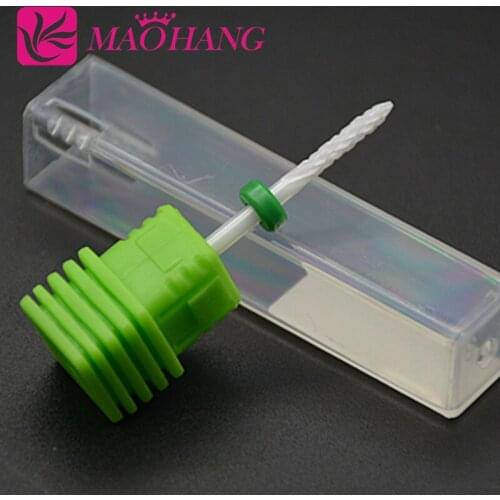 Hot Ceramic Nail Drill Bit 3/32'' for Nail Art Machine Cuspidal Grinding Stone Head for Electric Manicure Drills Nail Art Tools