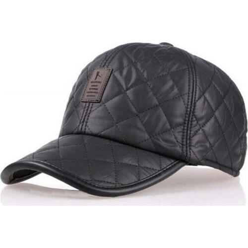 High Quality Baseball Cap Men Autumn Winter Fashion Caps Waterproof Fabric Hats Thick Warm Earmuffs Baseball Cap 3 Colors