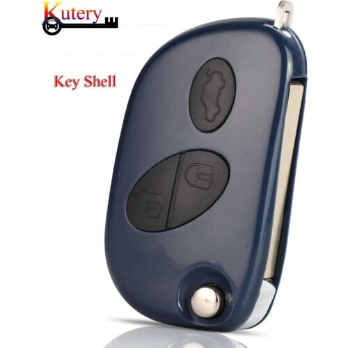 Kutery Folding Remote Car Key Shell For Maserati Gran Turismo Quattroporte 3Buttons With Uncut Blade Cover Case
