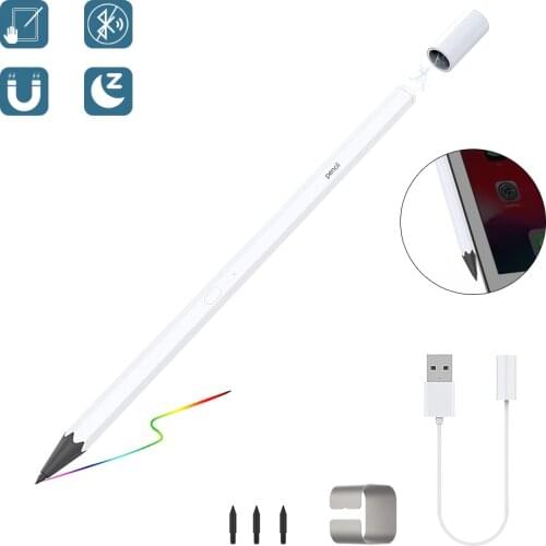 Magnetic Attachment Stylus Pen with Palm Rejection,Active Rechargeable Digital Pencil for Apple iPad 10.2(7th Gen) 2019/iPad Air