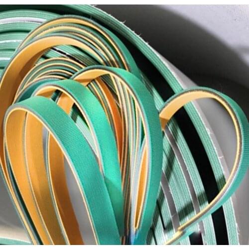 Can Customized)-2mmx30mmx1750mm Yellow green Nylon base band high speed drive Conveyor flat belt