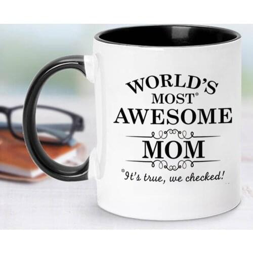Worlds Most Awesome Mom Gift Coffee Cup 11oz Creative Ceramic Tea Mug Mothers Day Cups and Mugs Drop Shipping