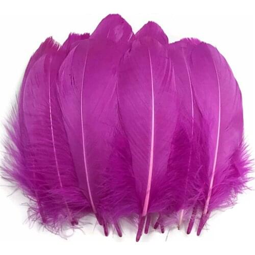 Nature Purple Red Goose Nagoire Feathers for crafts plumes 5-7inch/13-18CM DIY Jewelry Clothing Accessories Wedding decoration