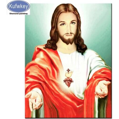 NEW hot! full Square round Diamond Painting Jesus 5D Diamond embroidery Needlework Mosaic Cross Stitch kits Home Decoration gift
